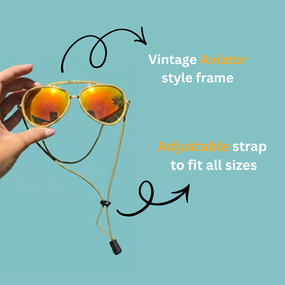 Aqua Sunset Sunglass Goggles