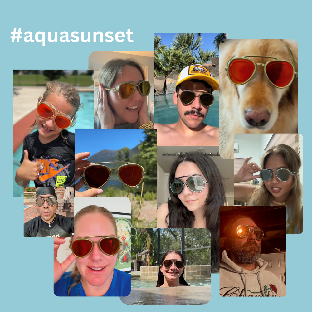 Aqua Sunset Sunglass Goggles