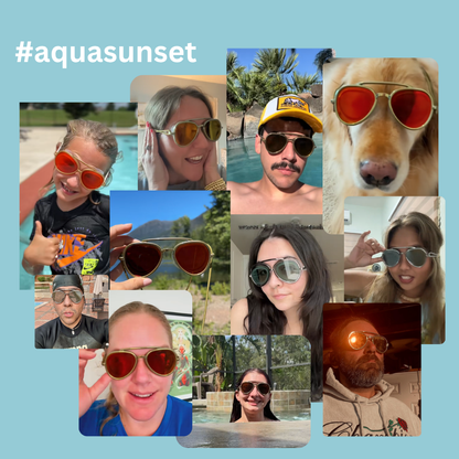 Aqua Sunset Sunglass Goggles